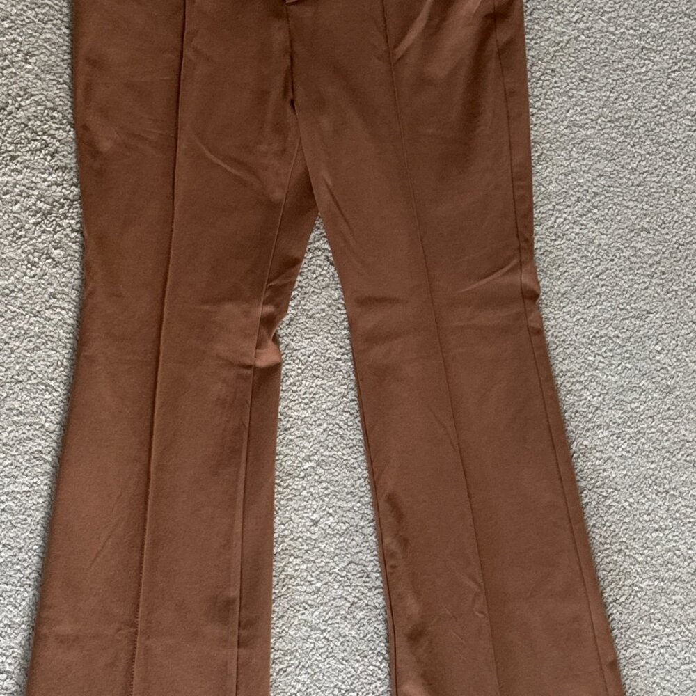 LOFT Boot Cut Pants in Warm Brown - Picture 4 of 5